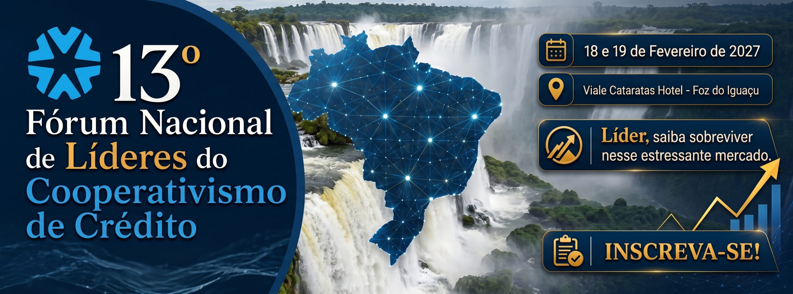 13º Fórum Nacional de Líderes do Cooperativismo de Crédito 2027 Banner Evento